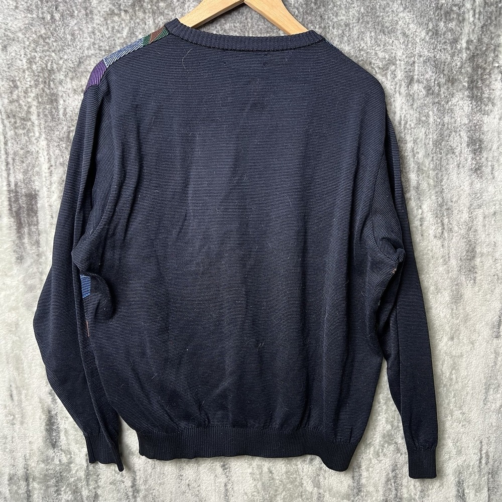 St Croix Sweater Mens M Knit Crewneck Abstract USA Made Geometric Colorful Coogi - Picture 7 of 7